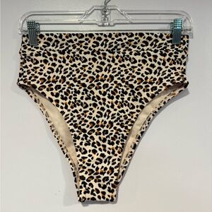 New‎ Pink Brown high rise ribbed Xhilaration bikini bottoms